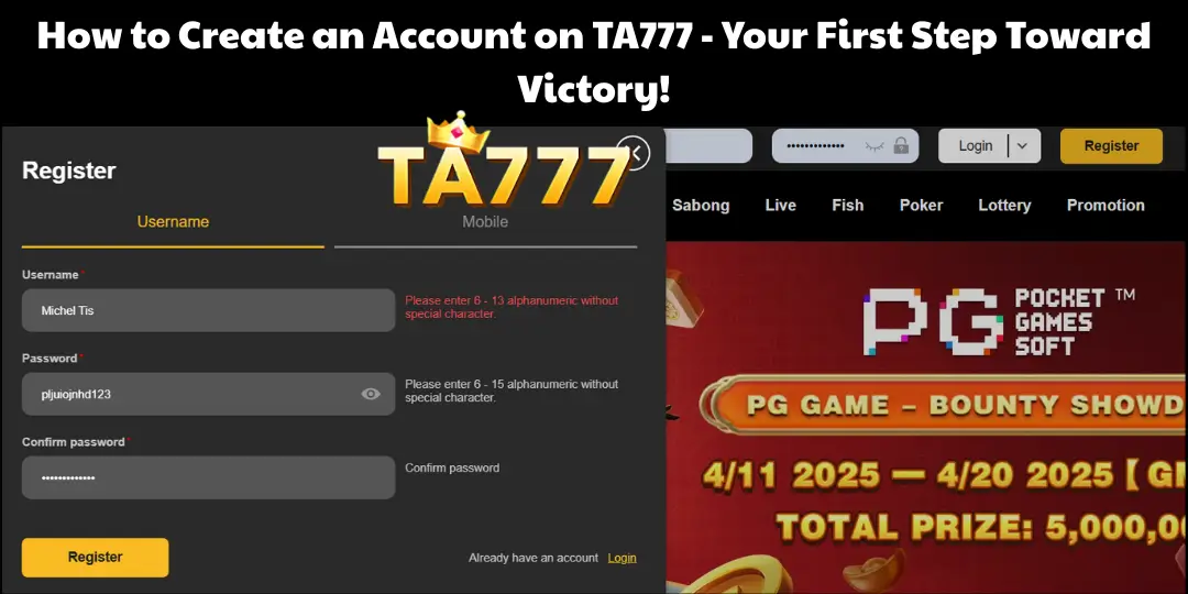 How to Create an Account on TA777